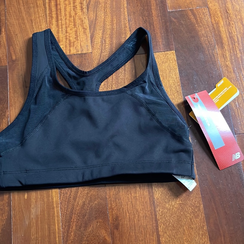 New Balance black sports bra